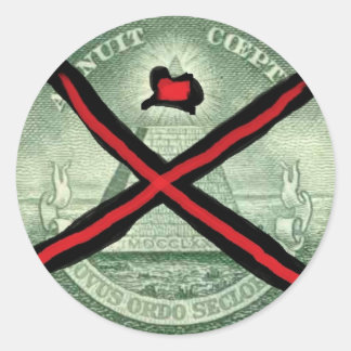 tegenstrijdig ronde sticker