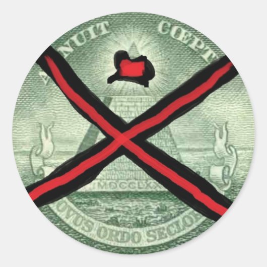 tegenstrijdig ronde sticker (Voorkant)