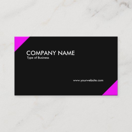 Tegenstrijdige hoeken - Magenta en Zwart Visitekaartje (Voorkant)