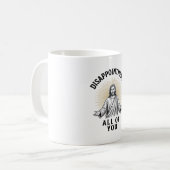 Tegenvallers Allemaal Vintage Religieus T-shirt Koffiemok (Voorkant links)