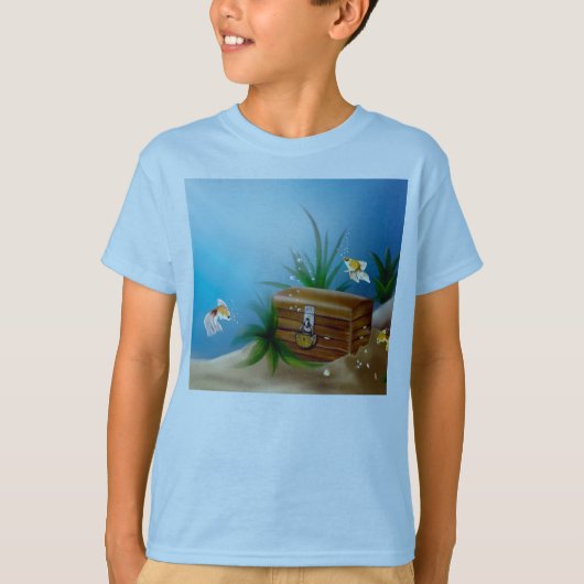 Tegoeden op de borst duiken zwemwater t-shirt (Voorkant)