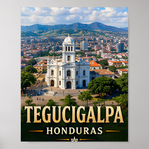 Tegucigalpa Berggezichten en Hondurese Geest Poster