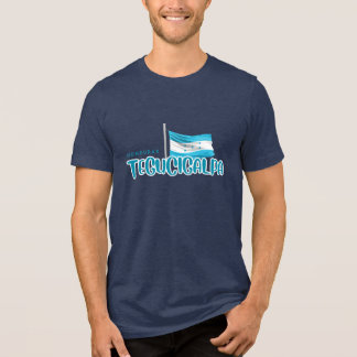 Tegucigalpa met Hondurese vlag Tri-Blend Shirt
