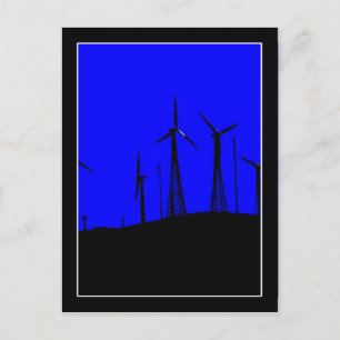 Tehachapi Wind Boerderij Silhouette Briefkaart