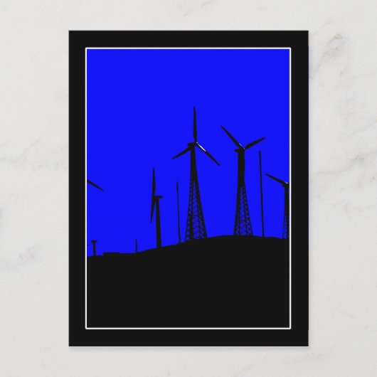 Tehachapi Wind Boerderij Silhouette Briefkaart (Voorkant)