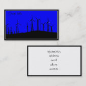 Tehachapi Wind Boerderij Silhouette Visitekaartje (Voorkant / Achterkant)