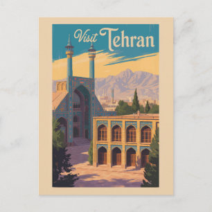 Teheran Iran Golestan Paleis Illustratie Reizen Briefkaart