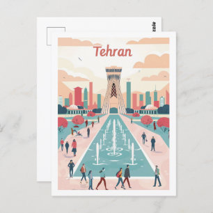 Teheran Iran Perzië Beroemde Reisplaats Briefkaart