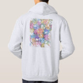 Tehran Iran City Map Hoodie (Achterkant)