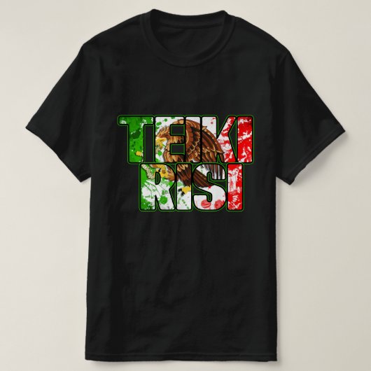Teikirisi mexicaanse slogan mannen zwarte tshirt (Design voorkant)