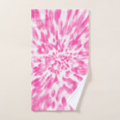 teint en cravate rose et blanc (Serviette à main)