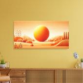 Teinte Orange Tangérine Vive - Art Mural Minimalis (Insitu(Salon))