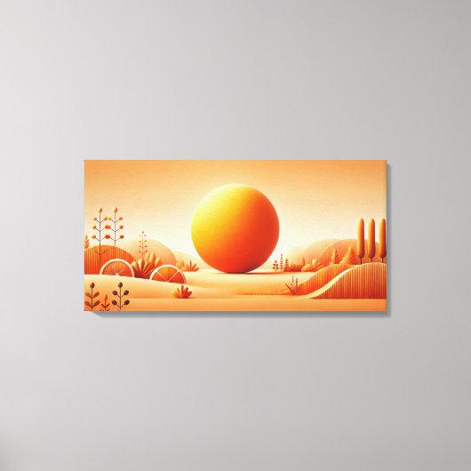 Teinte Orange Tangérine Vive - Art Mural Minimalis (Recto)