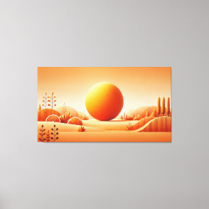 Teinte Orange Tangérine Vive - Art Mural Minimalis