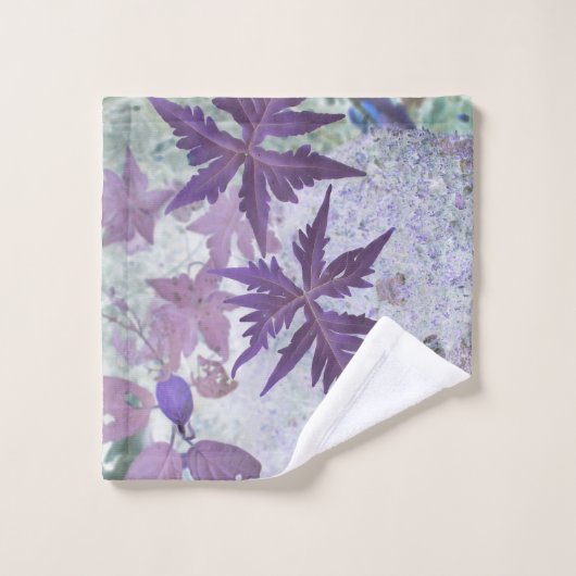 Teinte pastel violet et bruyère (Gant de toilette)