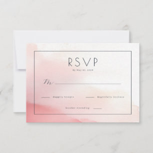 Teinte rosée aquarelle RSVP