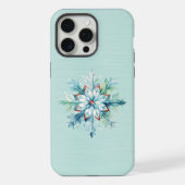 Teintes bleu vert Turquoise Géant Snowflake (Verso)