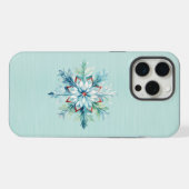 Teintes bleu vert Turquoise Géant Snowflake (Verso Horizontal)
