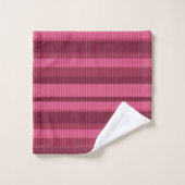 Teintes de corail rouge motif rayé vertical (Gant de toilette)