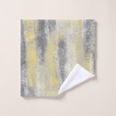 teintes douces Abstraites gris jaune (Gant de toilette)