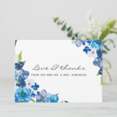 teintes du Mariage Merci Floral bleu (Debout devant)