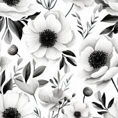 Teintes grises modernes rideau floral avec nom per