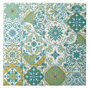Teintes méditerranéennes/ carreaux d'azulejo