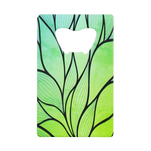 Teintes vertes vives motif créatif de feuilles (Devant)