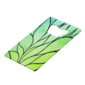 Teintes vertes vives motif créatif de feuilles (Devant Angle)