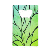 Teintes vertes vives motif créatif de feuilles (Dos)