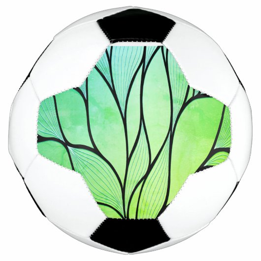 Teintes vertes vives motif créatif de feuilles  (Devant)