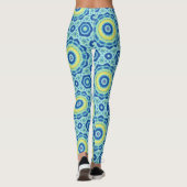Teinture bleue Motif Mandala - Leggings (Dos)