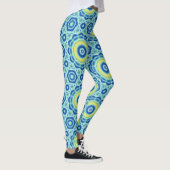 Teinture bleue Motif Mandala - Leggings (Droite)