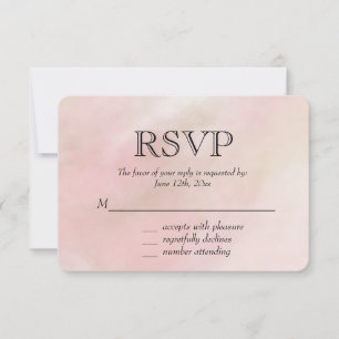 Teinture d'aquarelle couleur rose pâle RSVP