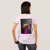 Teinture d'aquarelle design T-shirt fille (Dos entier)