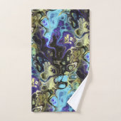 Teinture en marbre noir et bleu (Serviette à main)