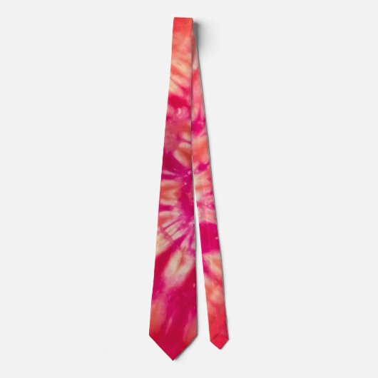 Teinture en Orange Chaud et Cravate Magenta Swirl  (Devant)
