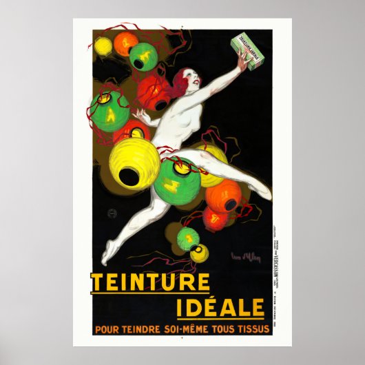 Teinture Idéale France Poster vintage 1928 (Devant)