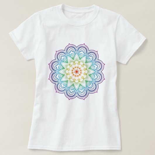 Teinture Mandala moderne T-shirt Fleur Datura (Design devant)