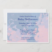 Teinture rose ou bleu Die Genre Révéler Invitation (Dos)