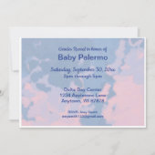 Teinture rose ou bleu Die Genre Révéler Invitation (Dos)