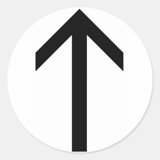 TEIWAZ RUNE RONDE STICKER (Voorkant)