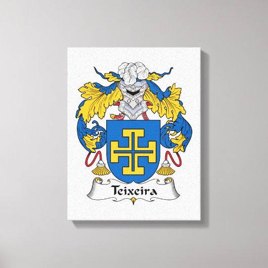 Teixeira Family Crest Canvas Afdruk (Voorkant)