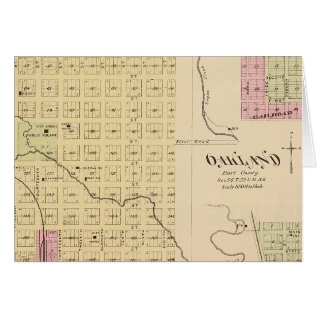 Tekamah, Oakland en Lyon, Nebraska (Voorkant Horizontaal)