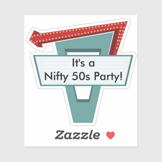 Teken 1 van 50 jaar sticker (Vel)