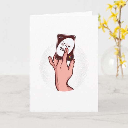 Teken +25 kaart (Gele Bloem)