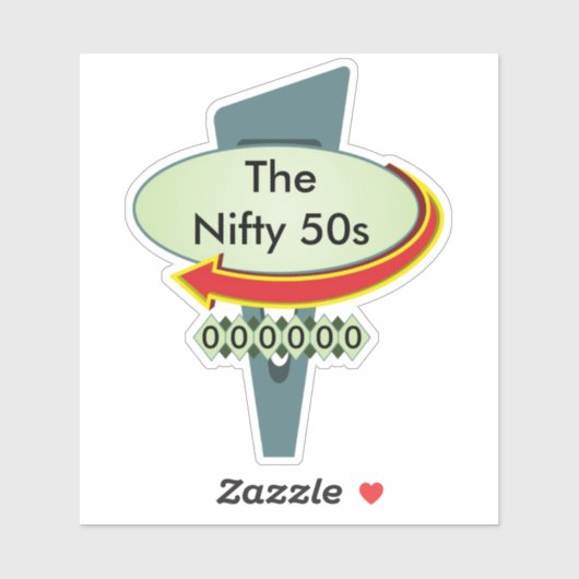 Teken 50s voor gebarentaal 4 sticker (Vel)