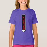 Teken aandacht basic paarse t-shirt