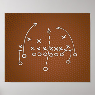 Teken afdrukken football Party PLAYBOOK IV Poster