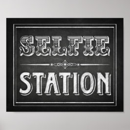 Teken Afdrukken SELFIE STATION STARTPUNT KIEZEN Poster